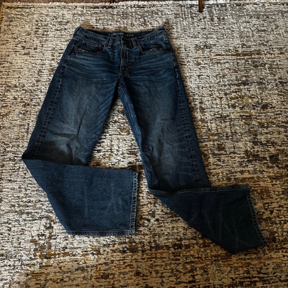 Dark Wash American Eagle Low Rise Jeans- 6